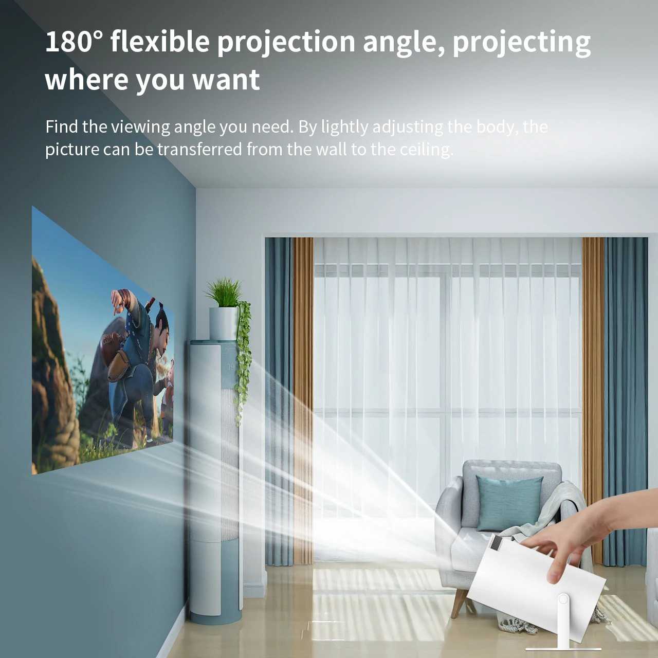 how to hang a portable projector screen