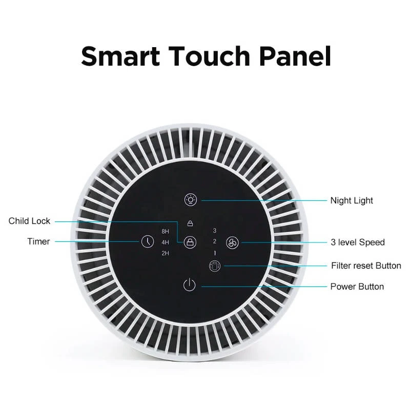 air purifier malta: Air purifier touch panel: night light, child lock, 2/4/8 hour timer, 3 fan speeds, filter reset and power air purifier malta: Air purifier touch panel: night light, child lock, 2/4/8 hour timer, 3 fan speeds, filter reset and power