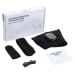 Box contents: shoulder pad with control unit, long and short straps, USB charging cable, user manual and retail box