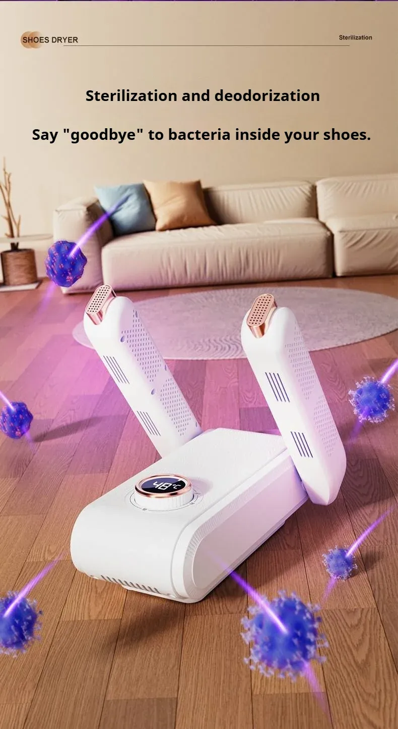 Detail of the electric UV shoe dryer insert