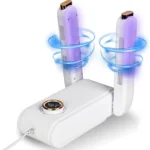 Electric UV shoe dryer placed inside a pair of shoes