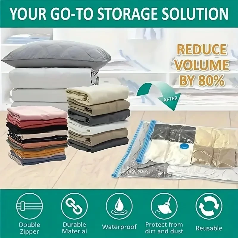 vacuum storage bags malta: Clothes stacks before and after compression in vacuum storage bags, reducing volume by 80%, with d vacuum storage bags malta: Clothes stacks before and after compression in vacuum storage bags, reducing volume by 80%, with d